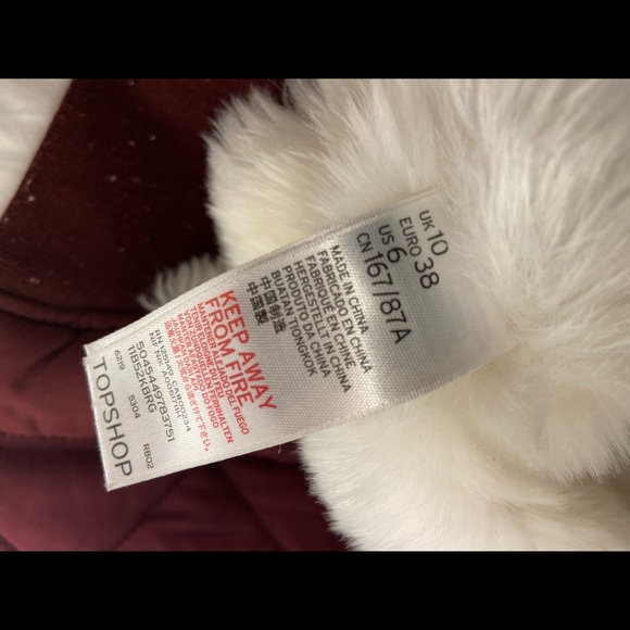Topshop burgundy bomber jacket 38/6 - Picture 5 of 7